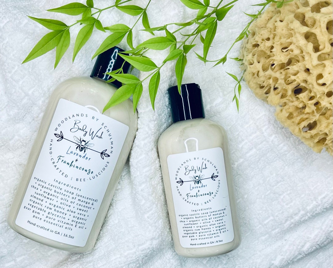 Organic Natural Pure Body Wash Shea & Mango Butters Coconut Oil Pure