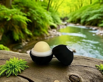 Beeswax Lip Balm: Organic & Pure, Coconut + Sweet Almond Oils, Shea, Vitamin E, Essential Oils