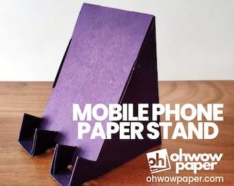 Mobile phone paper stand. File download - papercraft template SVG file for Cricut. No PDF for manual cutting! Only SVG file for Cricut.