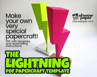 The Lightning papercraft template to print.