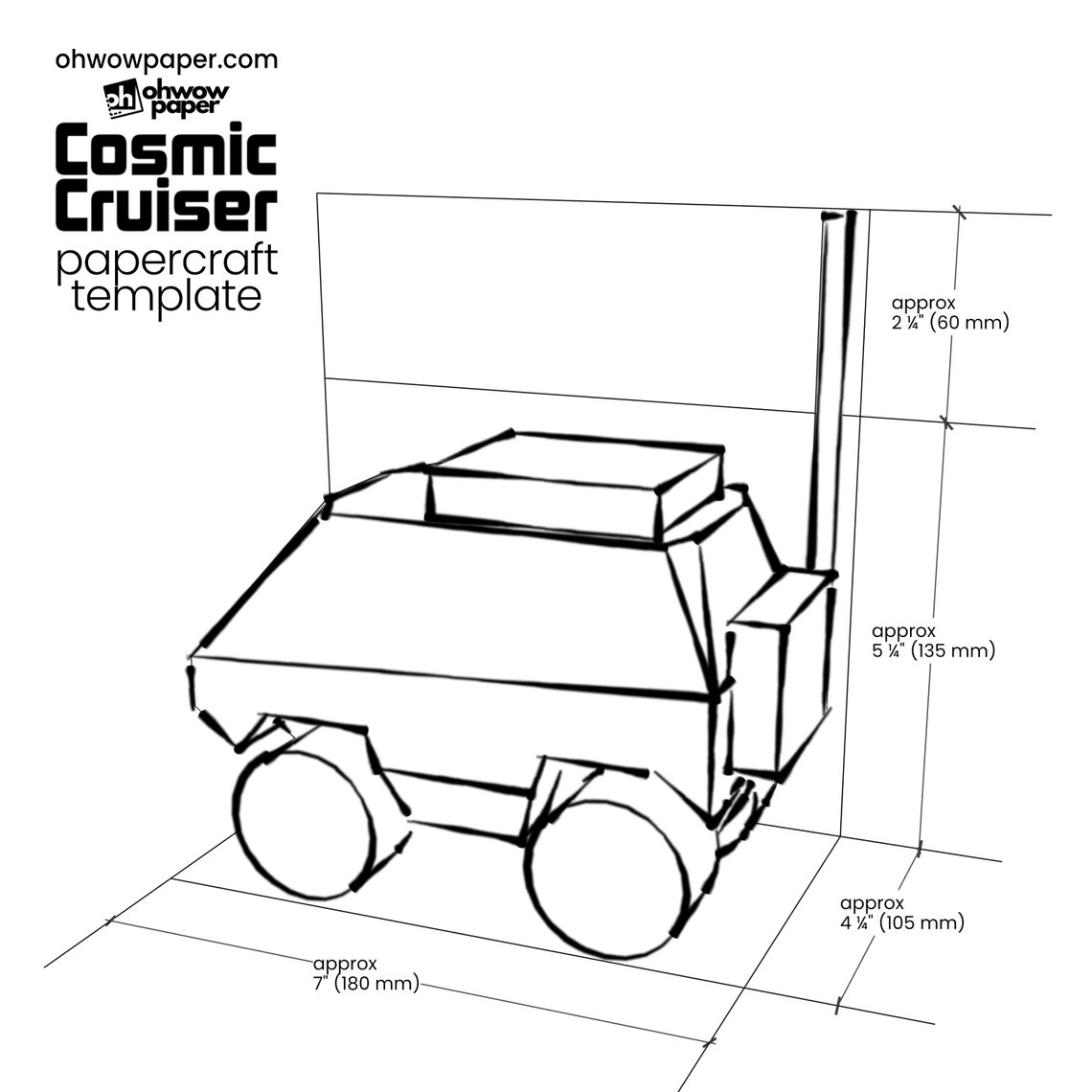 Space Truck Papercraft Template. Build 3d Paper Car Model. A Gift for ...