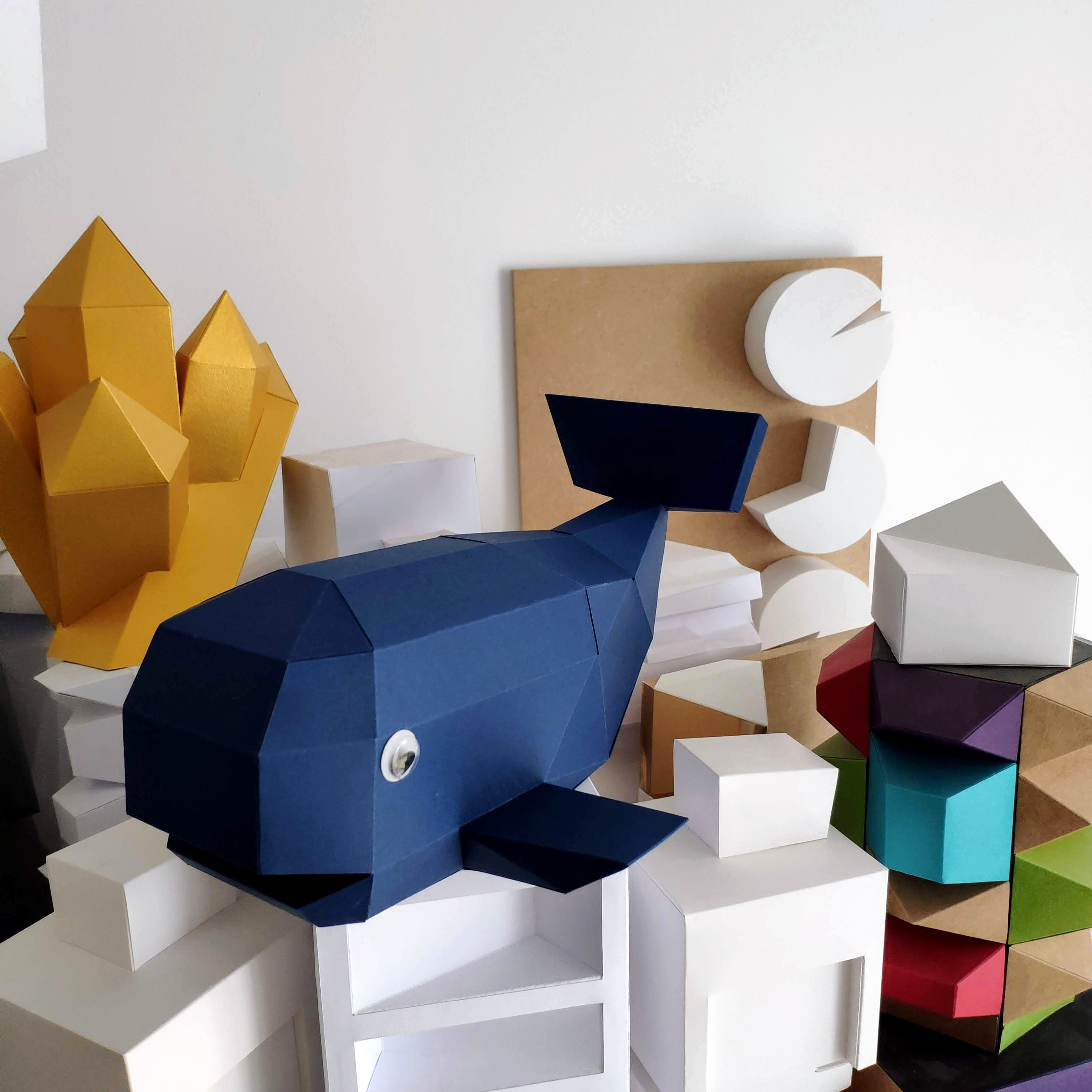 Little Whale. Whale Papercraft Template - Adorable and Super Cute. Your ...