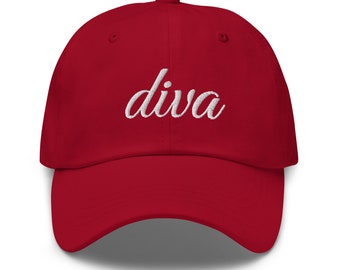 Diva Hat, Red and White