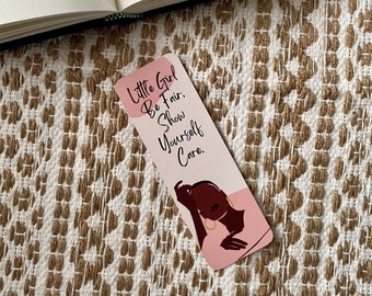 Self Care Bookmark | Black Girl Bookish | For Book Lovers | Illustration Bookmarks | African American Bookmarks | Black Girl Magic Bookmark