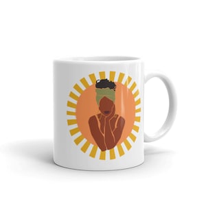 Grand Rising Melanin Queen Mug | Gifts for Black Women | Black Woman Coffee Tea Cup | Natural Hair | Black Girl Magic | For the Culture