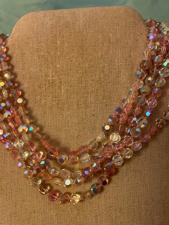 Pink beaded beautiful necklace - image 2