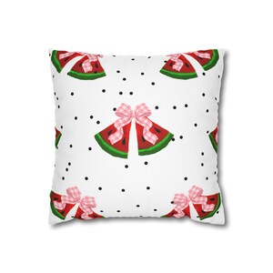Watermelon Slice Pattern Pillowcase, Square Pillowcase | Summer Fruit Decor