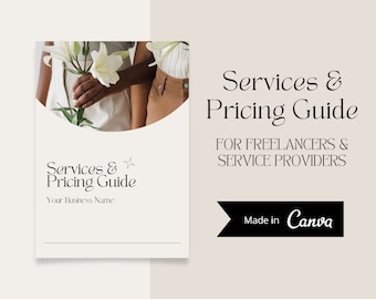 Editable Services and Pricing Guide Template for Canva