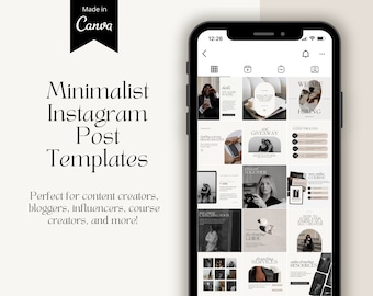 Minimalist Engagement Instagram Post Templates, Editable Canva (Digital Download)