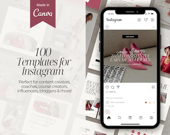 Instagram Templates, Editable Canva Posts, Social Media Coach (Digital Download)