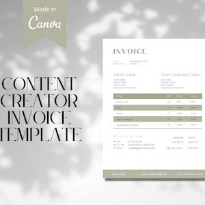 Bearbeitbare Rechnungsvorlage, Content Ersteller, UGC (Digitaler Download)