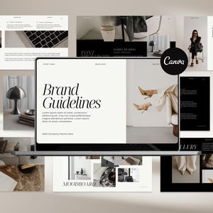 Branding Presentation Template, Brand Guidelines Presentation, Brand Style Guide Template, Aesthetic Brand Guidelines Template, Branding Kit