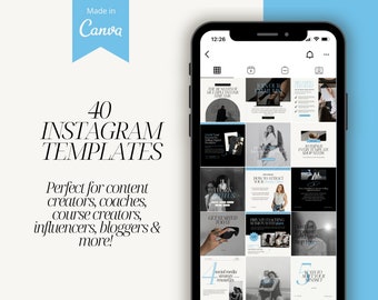 Minimalist Instagram Post Templates, Canva Editable (Digital Download)