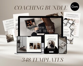 Social Media Coaching Canva Templates Bundle (348 Total)