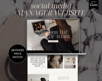 Canva Website Template, Online Course Landing Page (Digital Download)