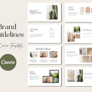 Brand Guidelines, Brand Style Guide, Editable in Canva, Branding Kit, Brand Identity, Presentation Template, Brand Strategy, Business Plan