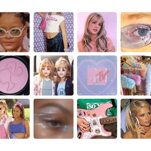Y2K Early 2000s Square PHYSICAL Photo Pack (50 ct.) - Aesthetic Wall Prints, Bedroom Prints, Dorm Room Prints, VSCO Wall Collage