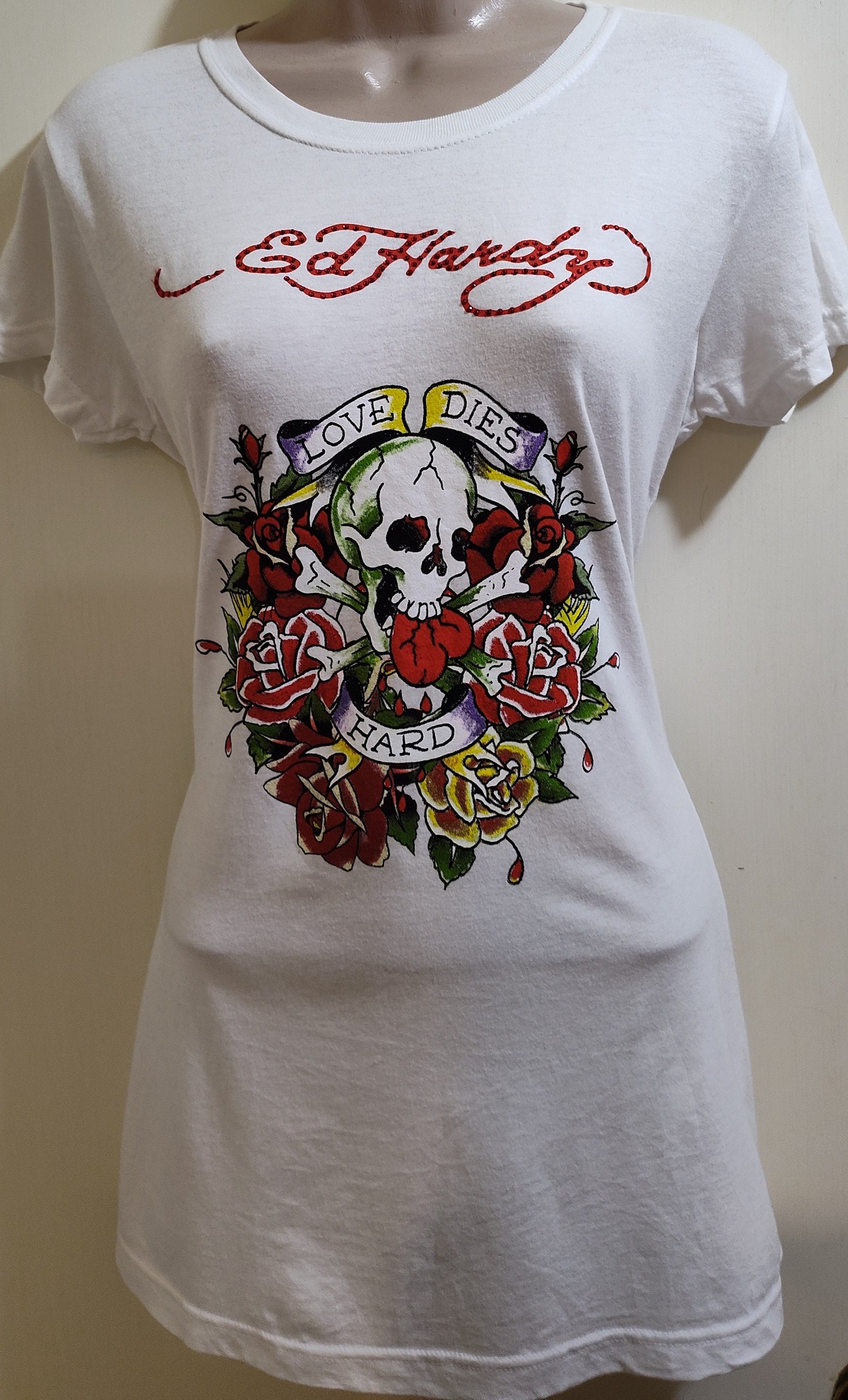 セール！【Ed Hardy】SKULL IN LOVE TシャツS ED HARDY MENS ED HARDY SKULL 