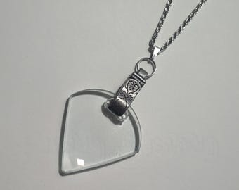 Magnifying Glass Cone Shape Pendant Necklace Unisex 7 x Strong