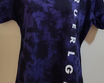 True Religion Tie Dye Rhinestone V-Neck T-Shirt, Size Large, NWT