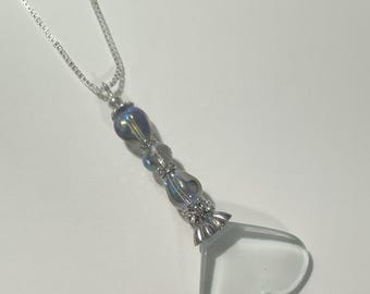 Magnifying Glass Clear Crystal Beaded Handle Heart Shape 5 x Loupe Inspired by Miss Marple