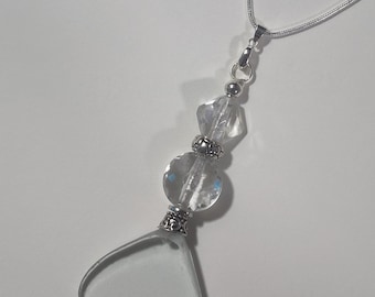 Magnifying Glass Heart Shaped Loupe Inspired by Miss Marple Pendant Necklace 5 x