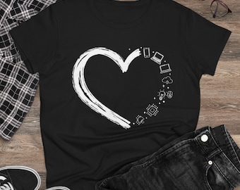 Technology Teacher Shirt, STEM Geek Heart