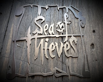 Sea of Thieves Metal Game sign, sea of thieves game, Metal Game sign, pirate game sign, game room sign, man cave sign