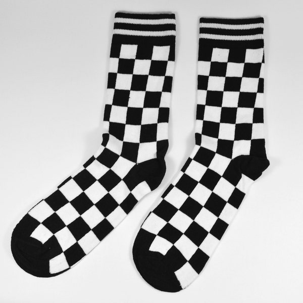 Black and White Mosaic Socks | Black and white checkered tights | Formal men's socks | Lodge Dress Accessory
