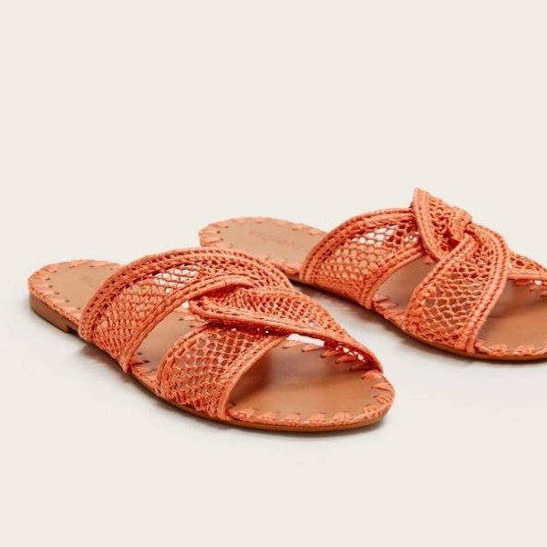 Moroccan handmade shoes made of natural raffia, shoes women  raffia shoes handmade shoes