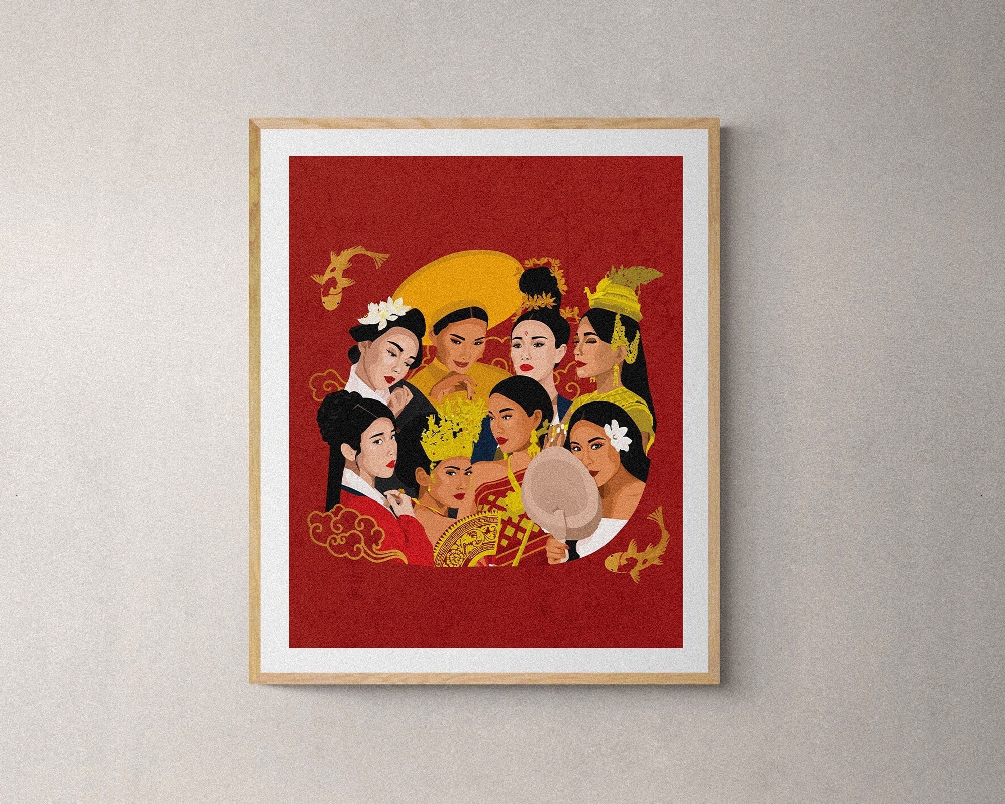 Asian Art Asian Celebration Art Print Southeast Asian East image