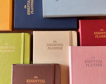 Undated Monthly & Weekly Planner 120GSM | A5 Vegan Leather Cover | For Productivity, Goal Setting, Financial Tracking