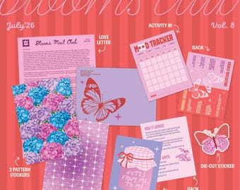 Blooms Club – Monthly Journaling Mail | Art, Stickers & Prompts for Creativity and Reflection