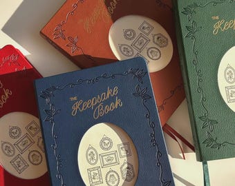 Vegan Leather Guided Journal, Junk Journal, Memory Keeping, A5 Scrapbook, Prompts and Pattern papers included, Guided Diary Notebook