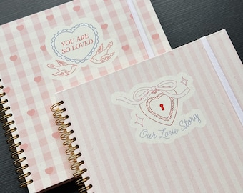 Carnet de scrapbooking « Tu es tellement aimé(e) » - Papier épais 220 g/m² - Pages blanches - Couverture rigide - Journal intime pour scrapbooking - Souvenirs