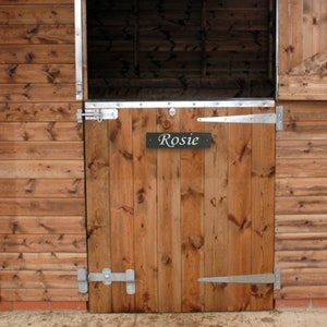 Customised Natural Slate stable door horse name plaque sign plate 8" x 2"