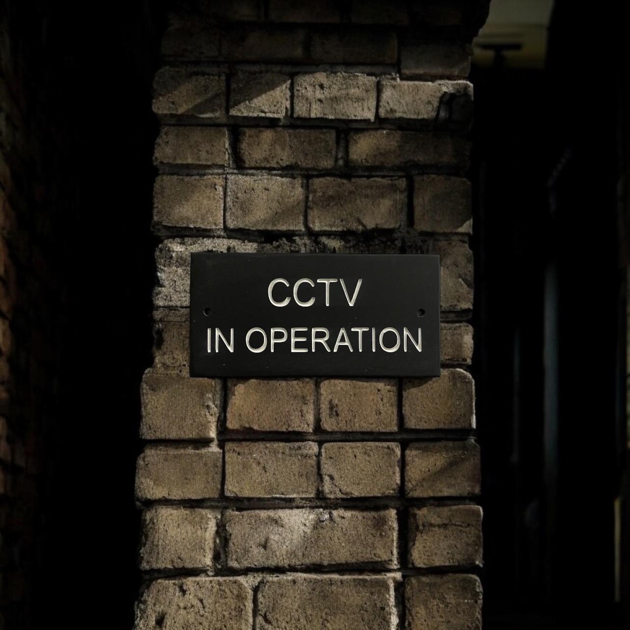 CCTV in Operation 8”x4” Sign Security Gate Warning Signs - Etsy UK