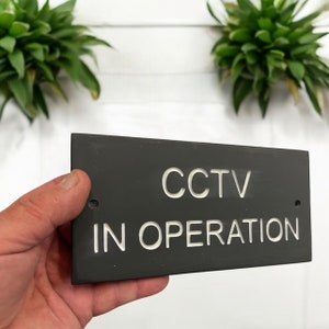 CCTV In Operation 8”x4” Sign security Gate warning signs