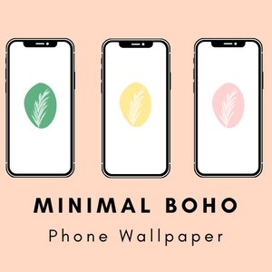 Minimal Boho Phone Wallpaper | Etsy