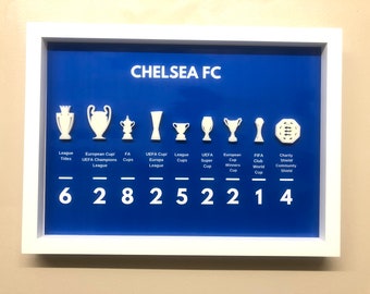 Chelsea Fc custom hand-made Trophy Box Frame