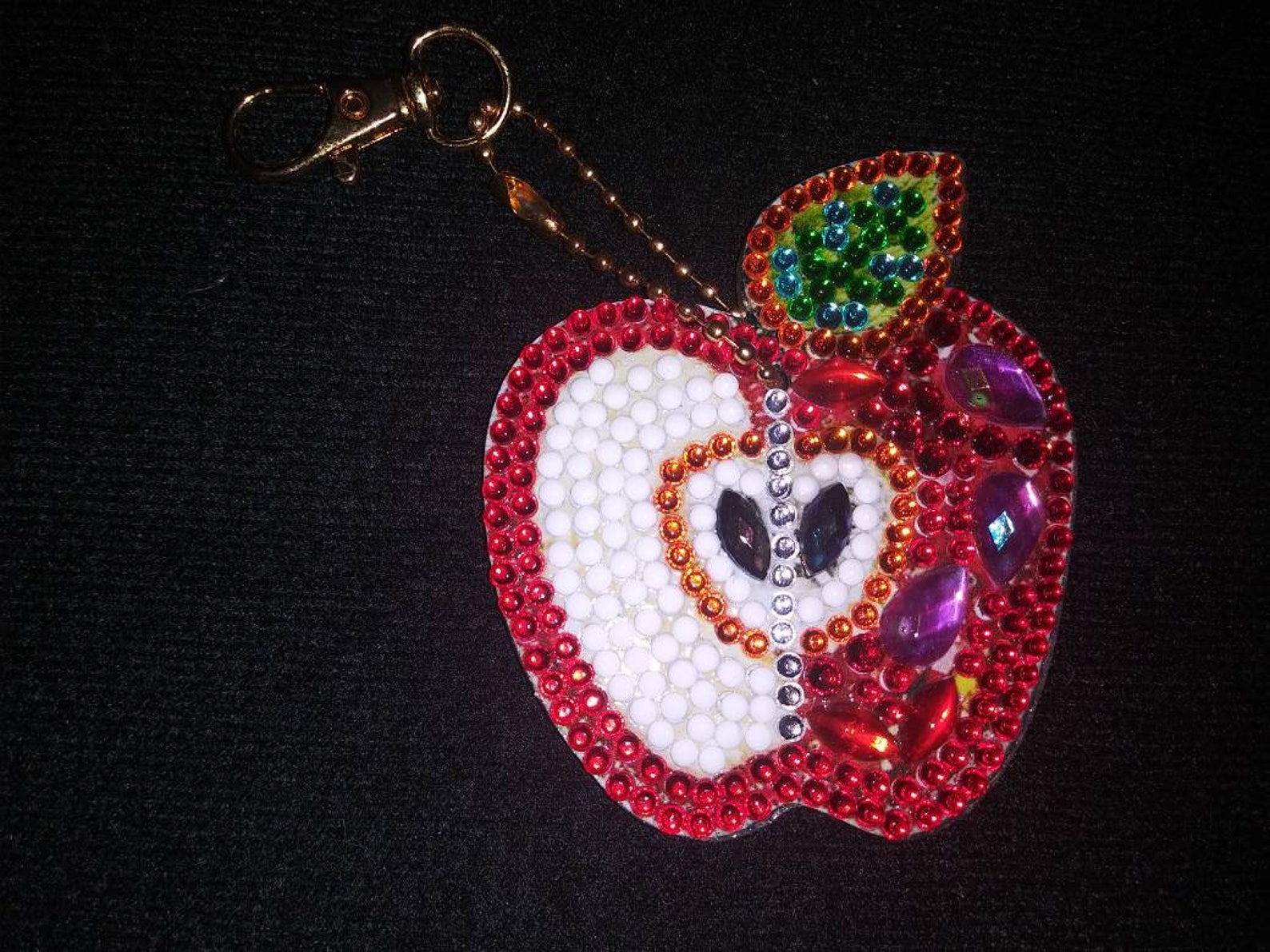 Beautiful Handmade Apple Keychain Etsy