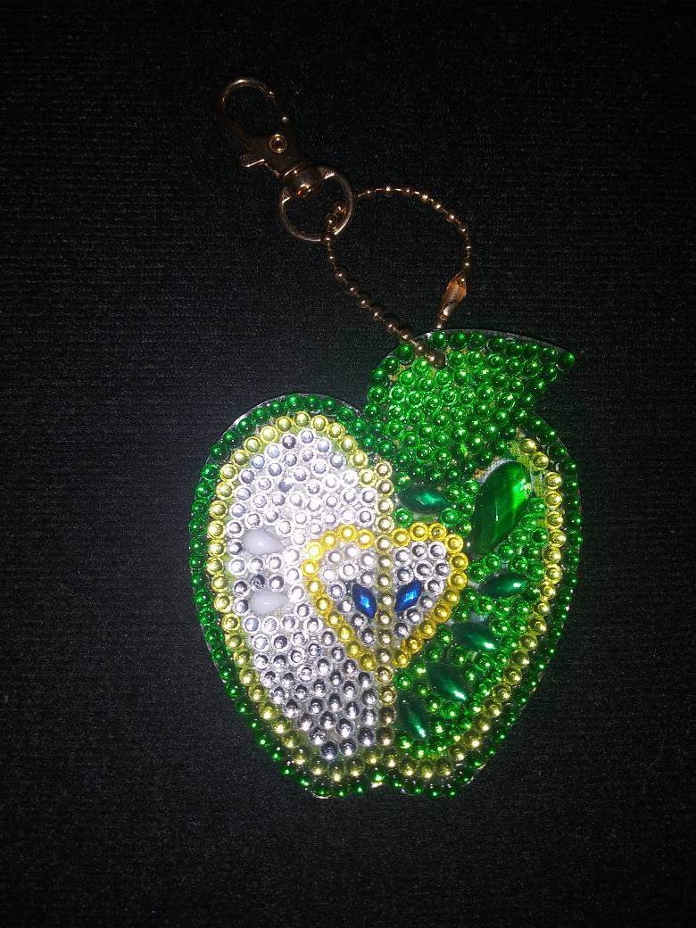 Beautiful Handmade Apple Keychain Etsy