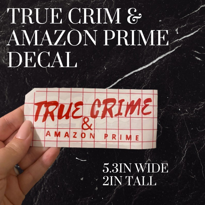 True Crime & Amazon Prime Decal Etsy