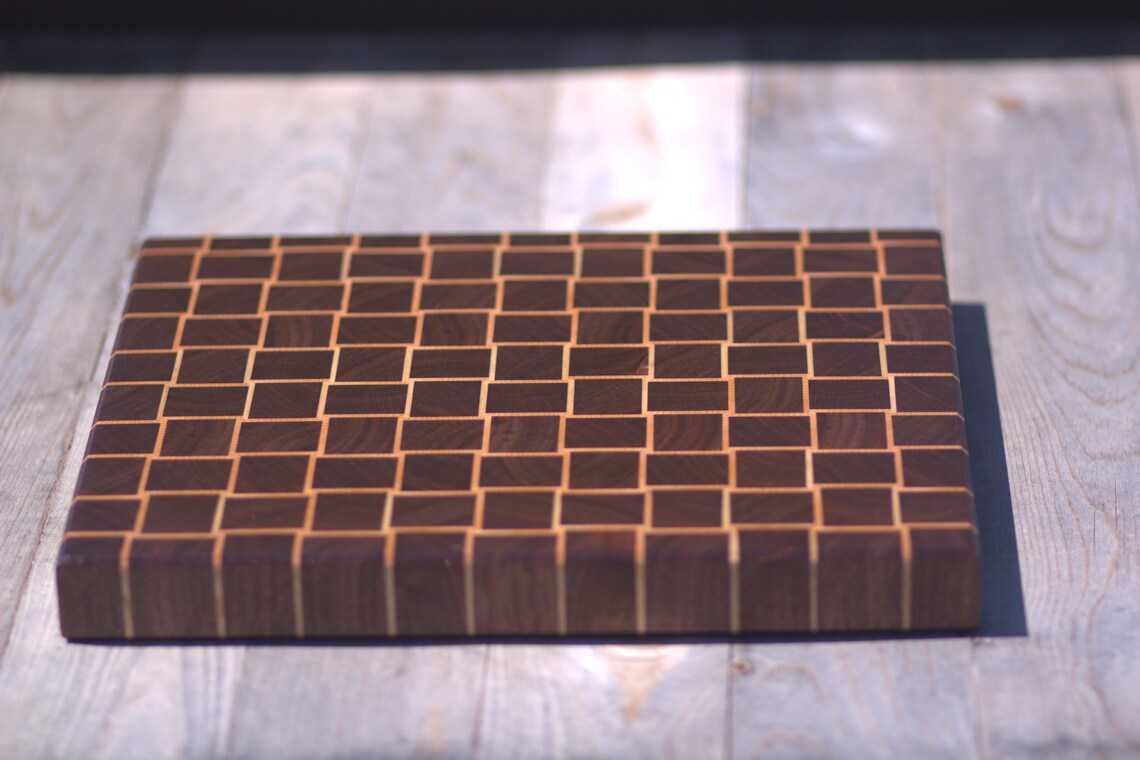 EndGrain Cutting Board Basket Weave Pattern with Walnut and Etsy