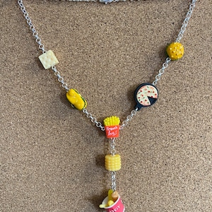 Fast Food Necklace | Fast Food | Fries | Popcorn Chicken | Quirky Accessories |