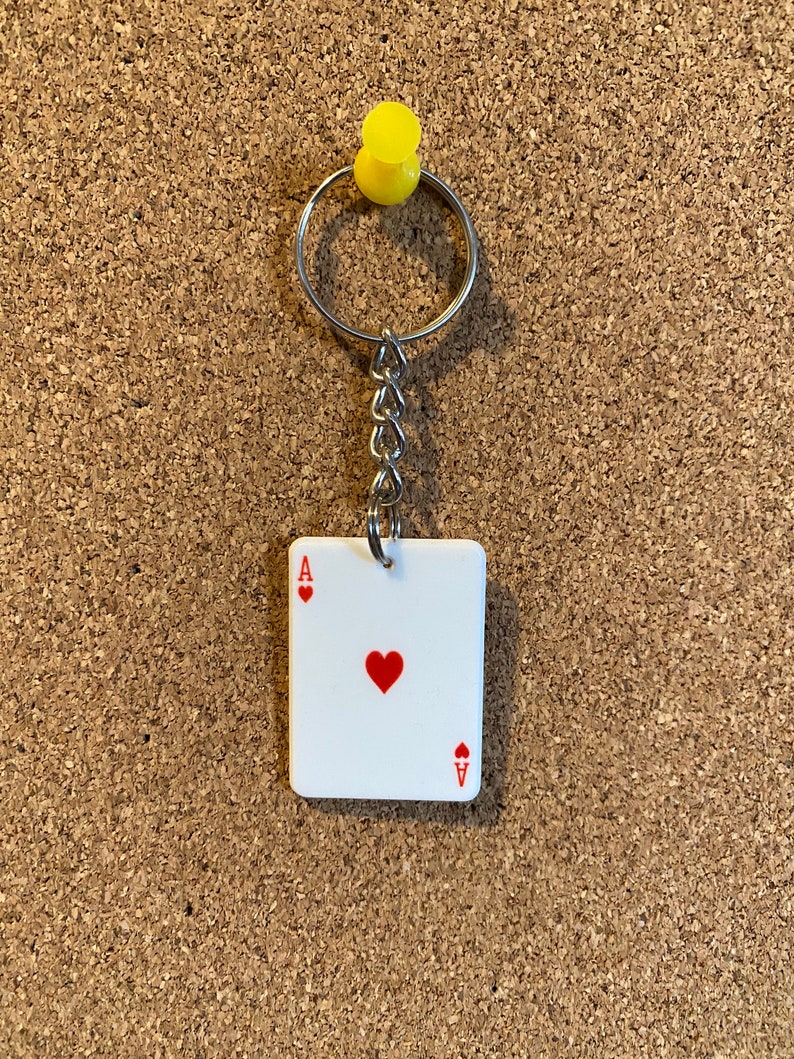 Handmade Playing Card Keyrings | King | Queen | Jack | Joker | Ace ...