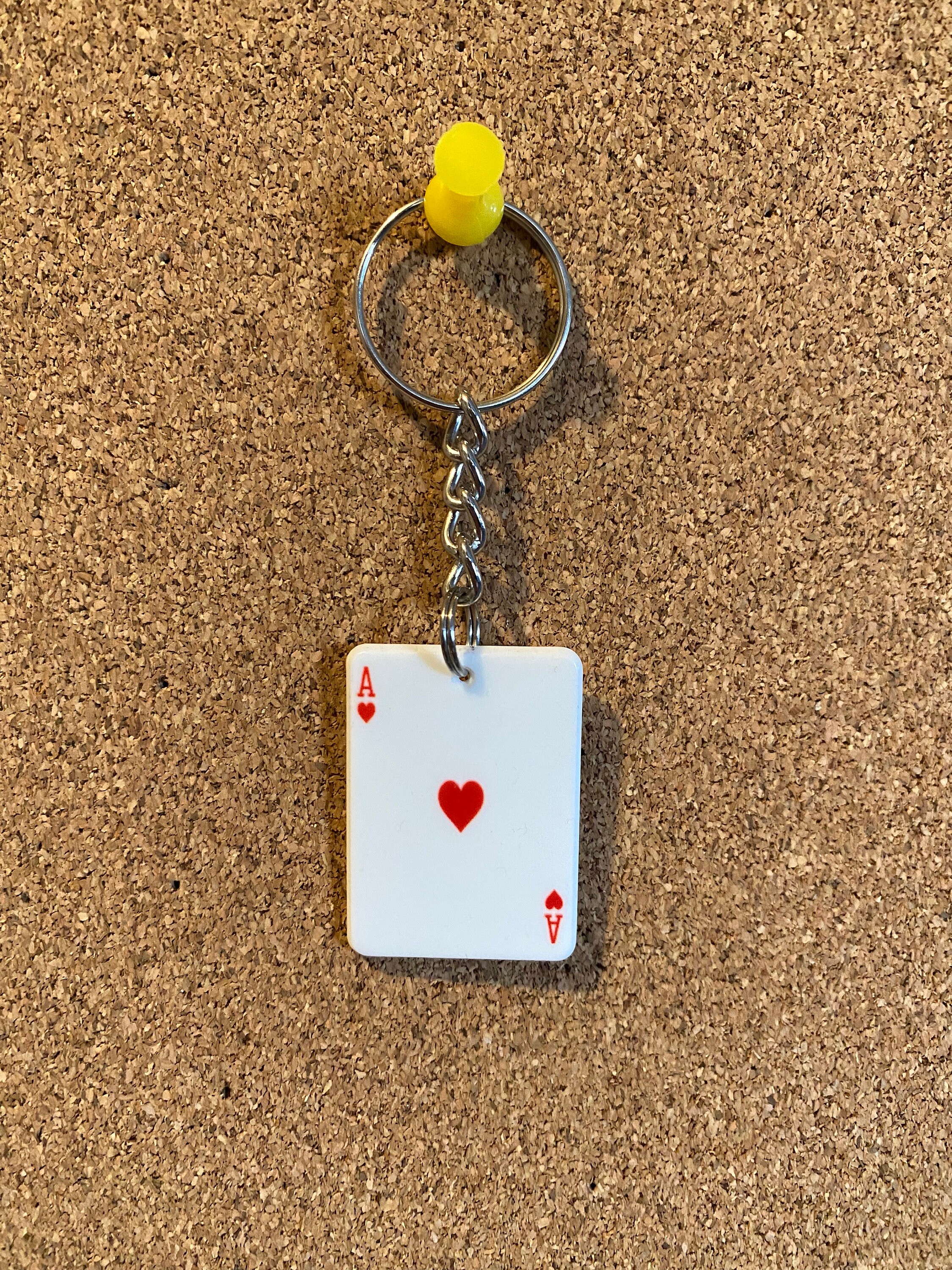 Handmade Playing Card Keyrings | King | Queen | Jack | Joker | Ace