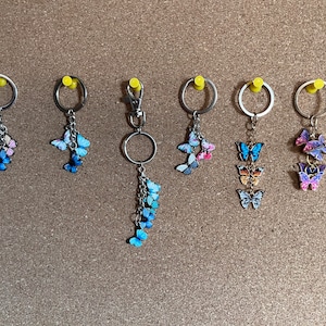 Butterfly Keyrings | Triple | Insect Keyrings | Cute Keyring | Butterflies |