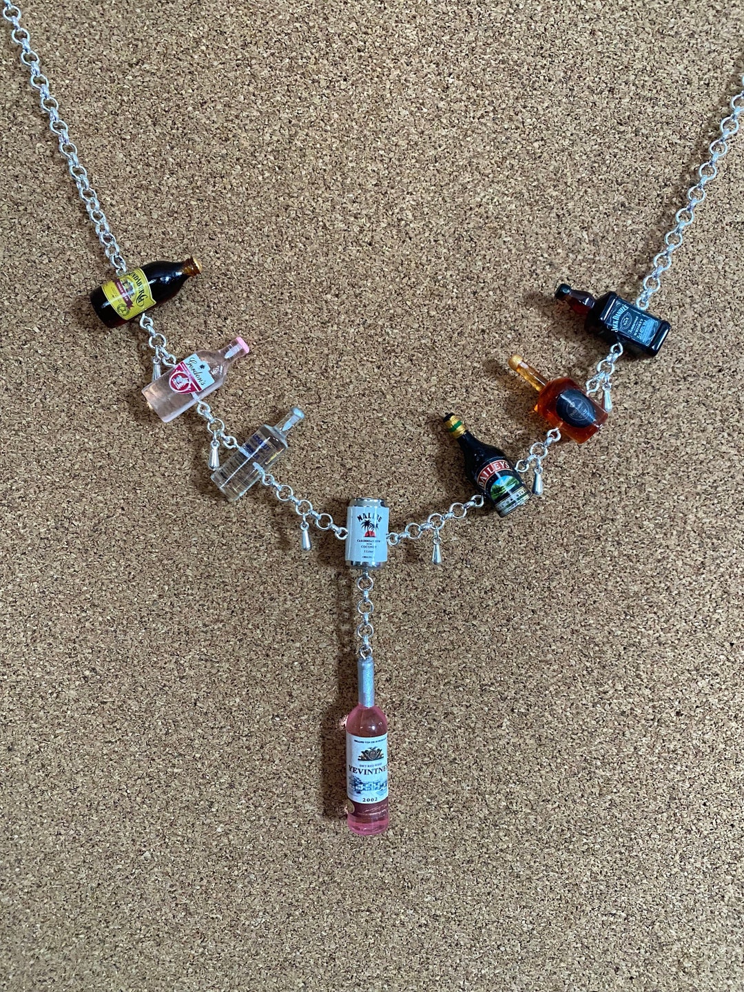 Bottle Charm Necklace | JD | Alcohol | Quirky Jewellery | Statement ...