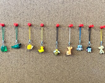 Animal Cup Phone/AirPod/Bag/Key Charms | Hedgehog |  Alligator | Charms | Quirky Accessories | Giraffe |